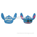 promotion gift cute stitch head shape soft pvc key holder